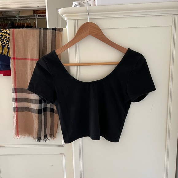 Urban Outfitters Mink Pink Black Crop Top Blouse - Picture 5 of 8